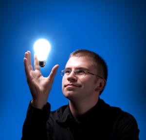 Man With Lightbulb