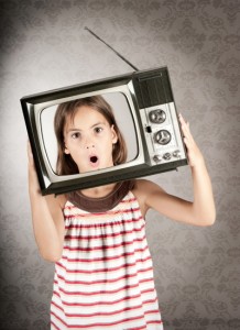 Girl and TV